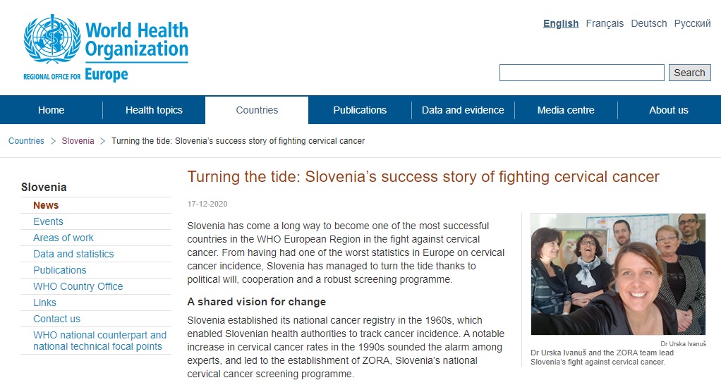 Turning the tide: Slovenia’s success story of fighting cervical cancer